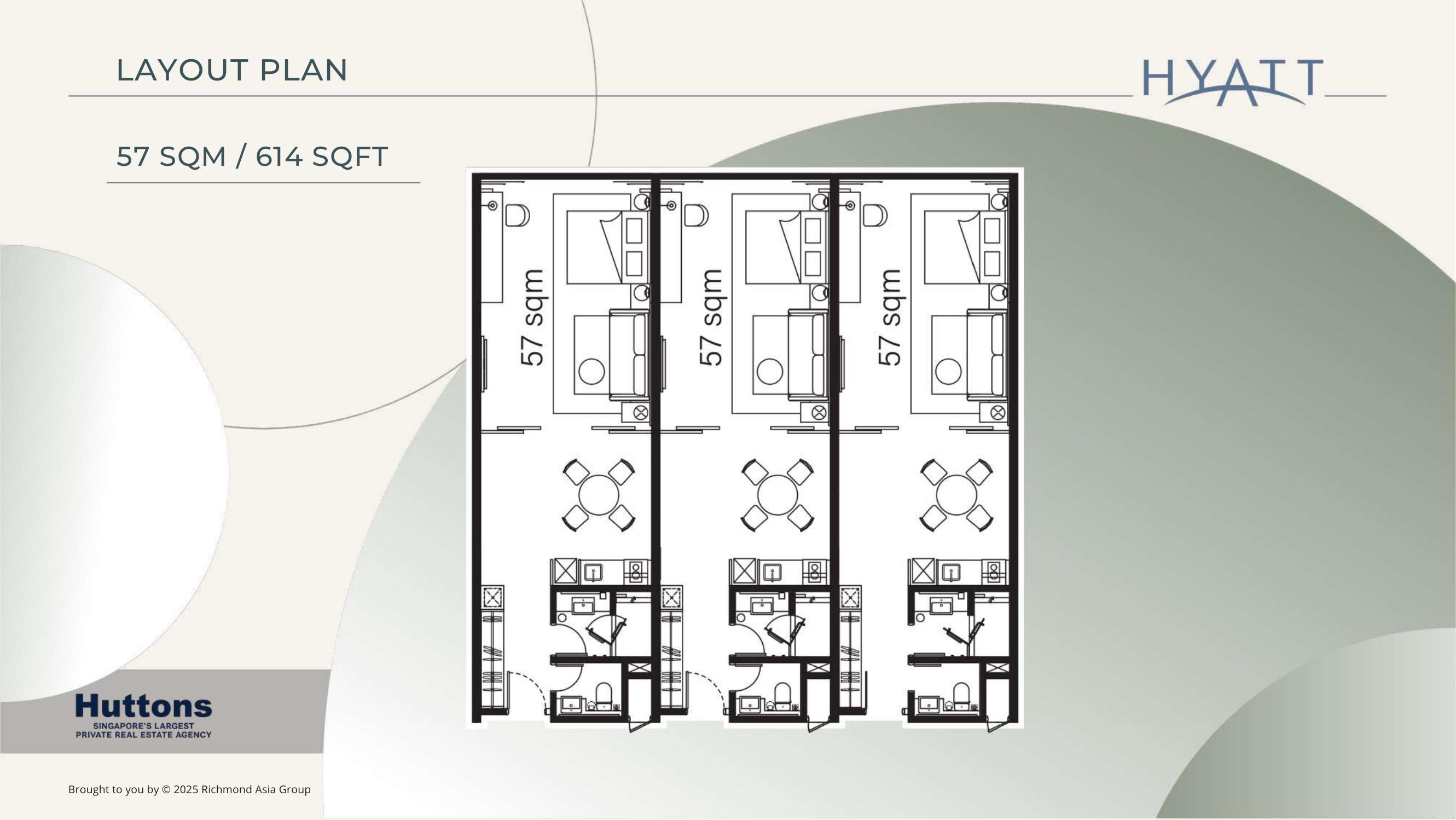 Unit Layout 57sqm